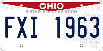 OH license plate FXI1963