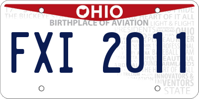 OH license plate FXI2011
