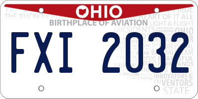 OH license plate FXI2032