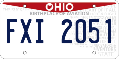 OH license plate FXI2051