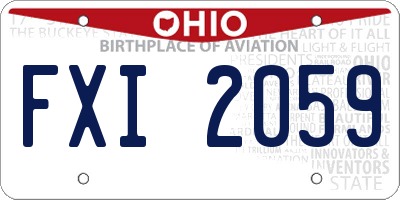 OH license plate FXI2059