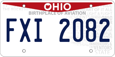 OH license plate FXI2082