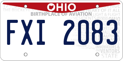 OH license plate FXI2083