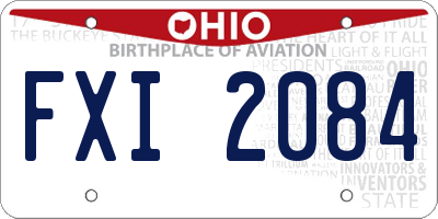 OH license plate FXI2084