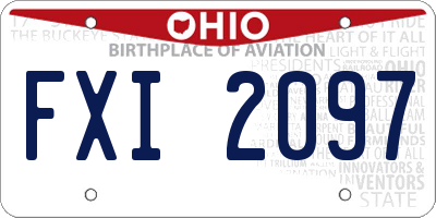 OH license plate FXI2097