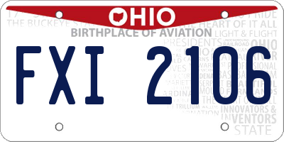 OH license plate FXI2106