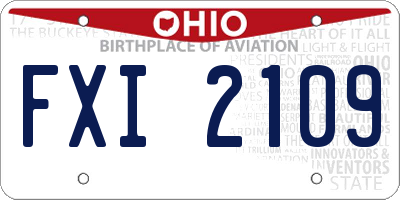 OH license plate FXI2109