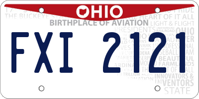 OH license plate FXI2121