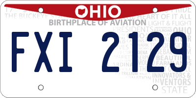 OH license plate FXI2129