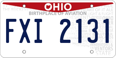 OH license plate FXI2131