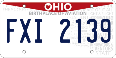 OH license plate FXI2139