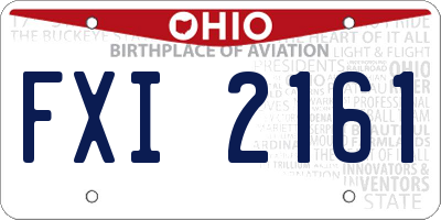 OH license plate FXI2161