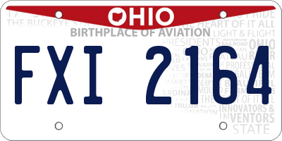 OH license plate FXI2164