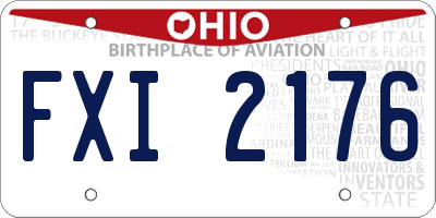 OH license plate FXI2176