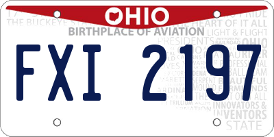 OH license plate FXI2197