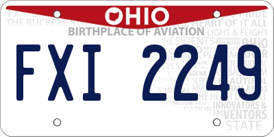 OH license plate FXI2249