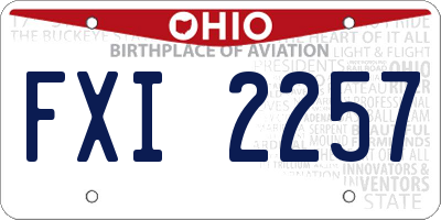 OH license plate FXI2257