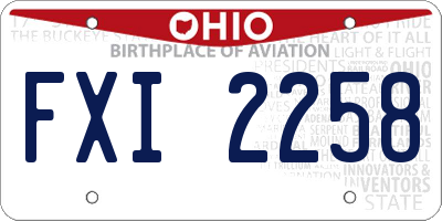 OH license plate FXI2258