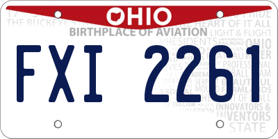 OH license plate FXI2261