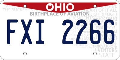 OH license plate FXI2266