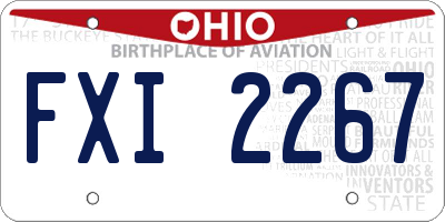 OH license plate FXI2267
