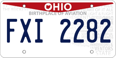 OH license plate FXI2282