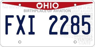 OH license plate FXI2285