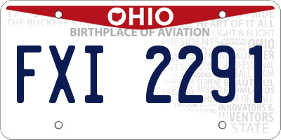 OH license plate FXI2291