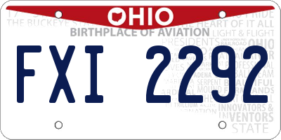 OH license plate FXI2292