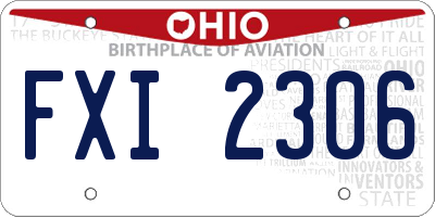 OH license plate FXI2306