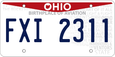 OH license plate FXI2311