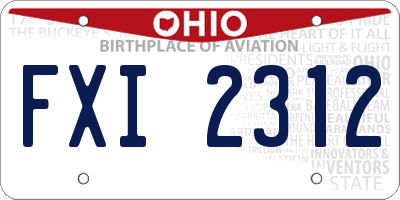 OH license plate FXI2312