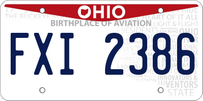 OH license plate FXI2386