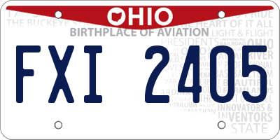 OH license plate FXI2405