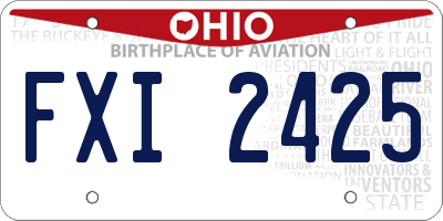 OH license plate FXI2425