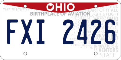 OH license plate FXI2426