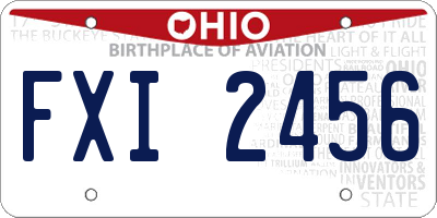 OH license plate FXI2456