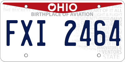 OH license plate FXI2464