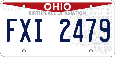 OH license plate FXI2479