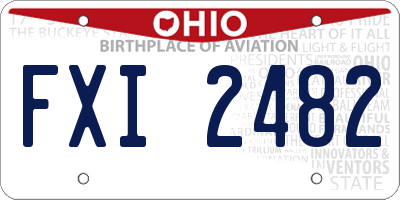 OH license plate FXI2482