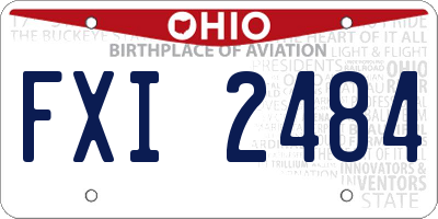 OH license plate FXI2484