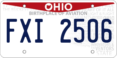 OH license plate FXI2506
