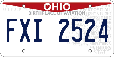 OH license plate FXI2524