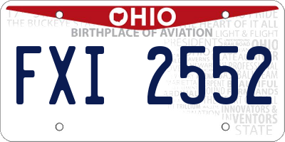 OH license plate FXI2552
