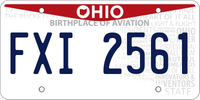 OH license plate FXI2561