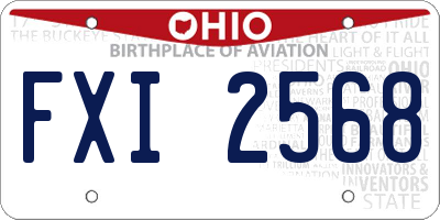 OH license plate FXI2568