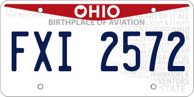 OH license plate FXI2572