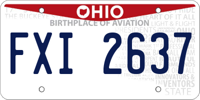 OH license plate FXI2637