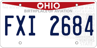 OH license plate FXI2684