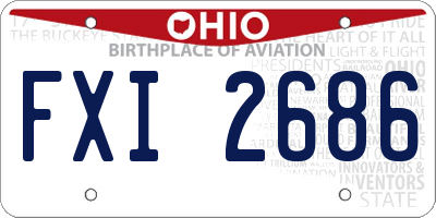 OH license plate FXI2686
